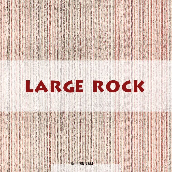 Large Rock example